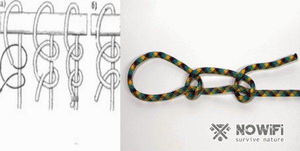 как вязать узел простой штык