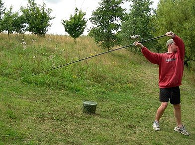 Заброс карповым удилищем